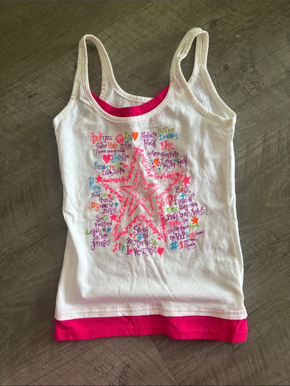 Girls Medium Music tank